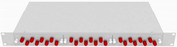 Кросс оптический стоечный TopLAN КРС-Top-1U-24ST/U-OS2-GY