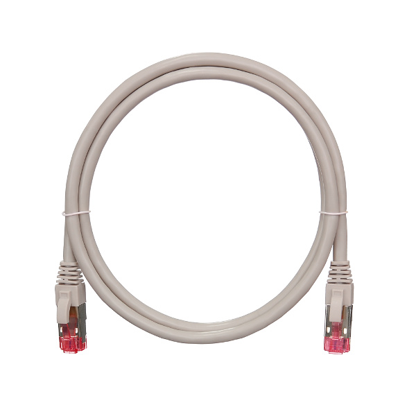 Кабель патч-корд S/FTP 6А кат. 2м NikoMax NMC-PC4SA55B-020-GY