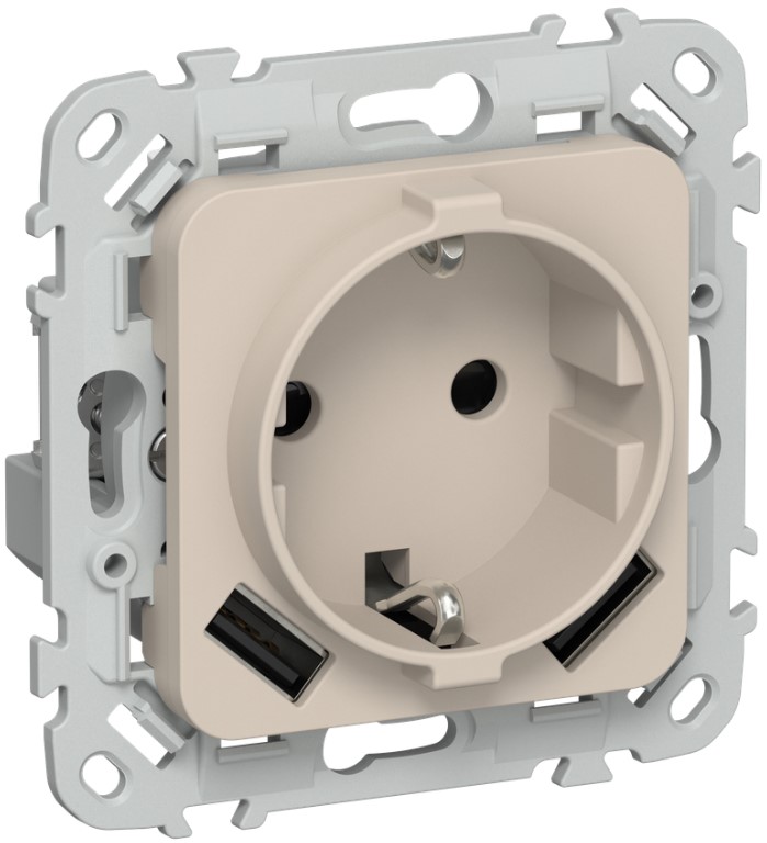 Розетка с заземлением IEK FI-R14-16-1-U21-D31-K88