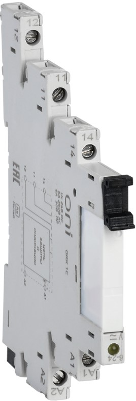 Реле интерфейсное ONI ORK-1-1A-DC24V