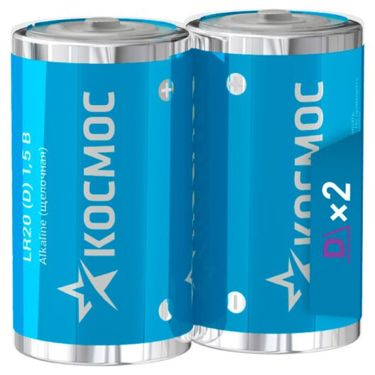 Батарейка КОСМОС KOCLR20MAX2S (D, 2 шт.)