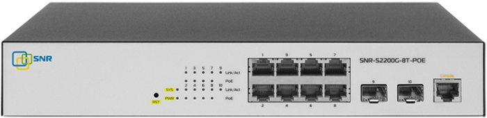 Коммутатор управляемый SNR SNR-S2200G-8T-POE