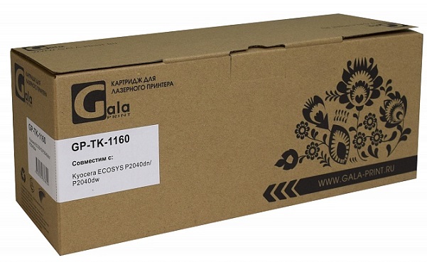 Тонер-картридж GalaPrint TK-1160 Черный