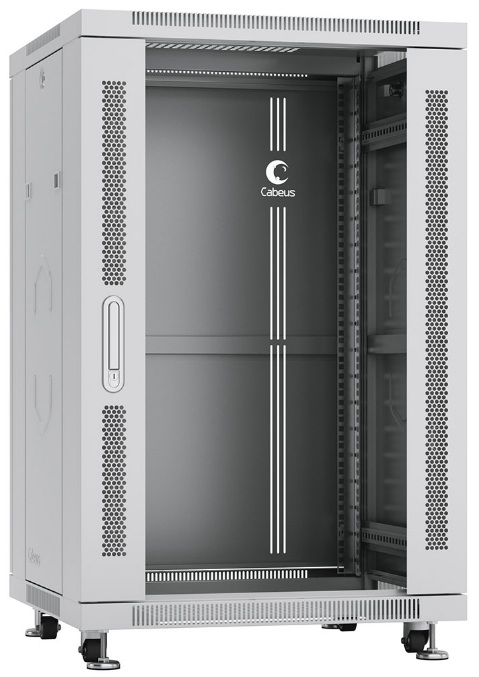 Шкаф напольный 19", 18U Cabeus SH-05C-18U60/60