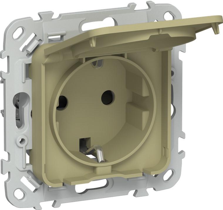 Розетка с заземлением IEK FI-R16-16-1-44-K26