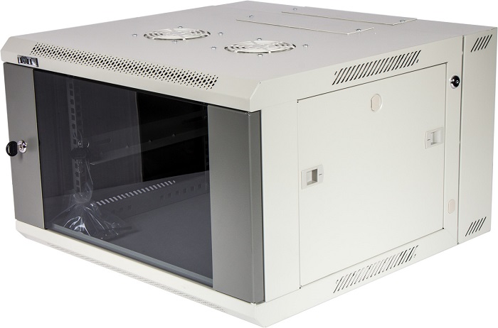 Шкаф настенный 19", 22U TWT TWT-CBW3G-22U-6x6-GY