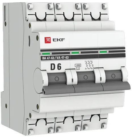 Автоматический выключатель EKF mcb4763-3-06D-pro