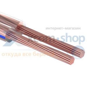 Кабель PROconnect 2х0.50 мм², прозрачный BLUELINE, 100 м.