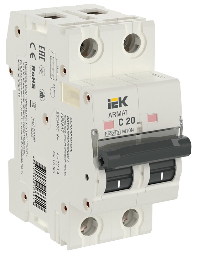 Автоматический выключатель IEK AR-M10N-2-C020