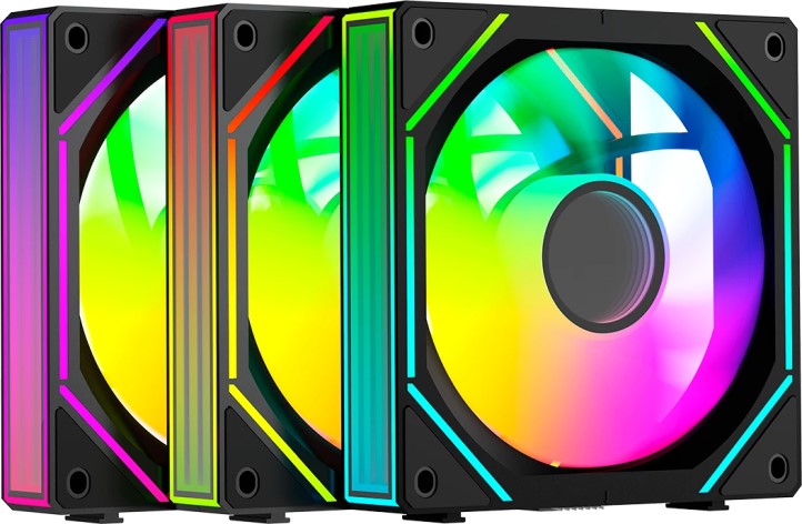 Вентилятор для корпуса Ocypus Gamma F12 UNI BK ARGB REVERSE BLADE 3in1
