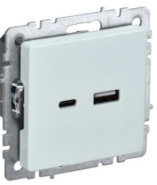 Розетка USB IEK BR-U22-018-K36