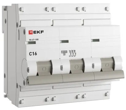 Автоматический выключатель EKF mcb47100-3-16C-pro