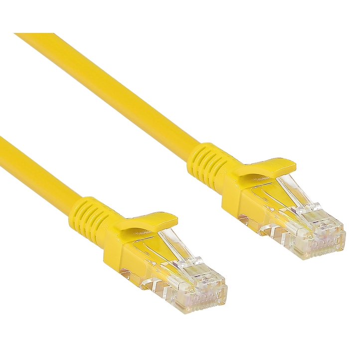 Кабель патч-корд U/UTP 5e кат. 0.3м Exegate UTP-RJ45-RJ45-5e-0,3M-YL