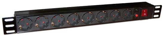Блок розеток 19", 8 розеток TWT TWT-PDU19-10A8P