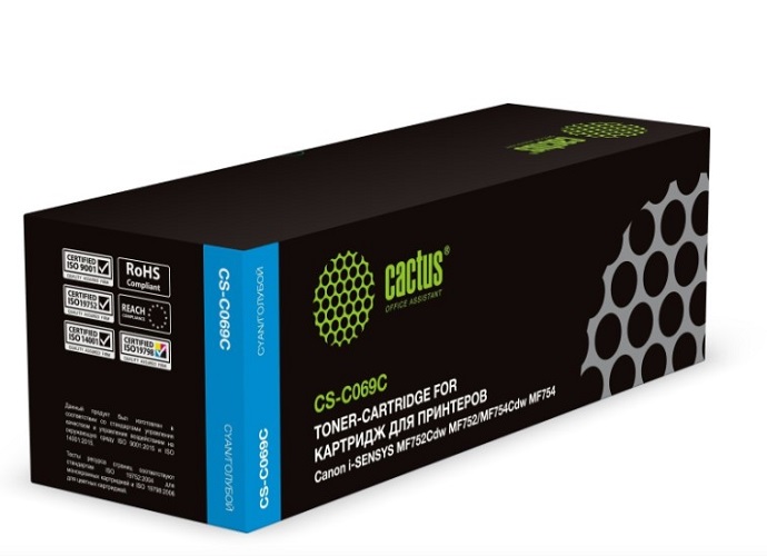Тонер-картридж Cactus CS-C069C Голубой