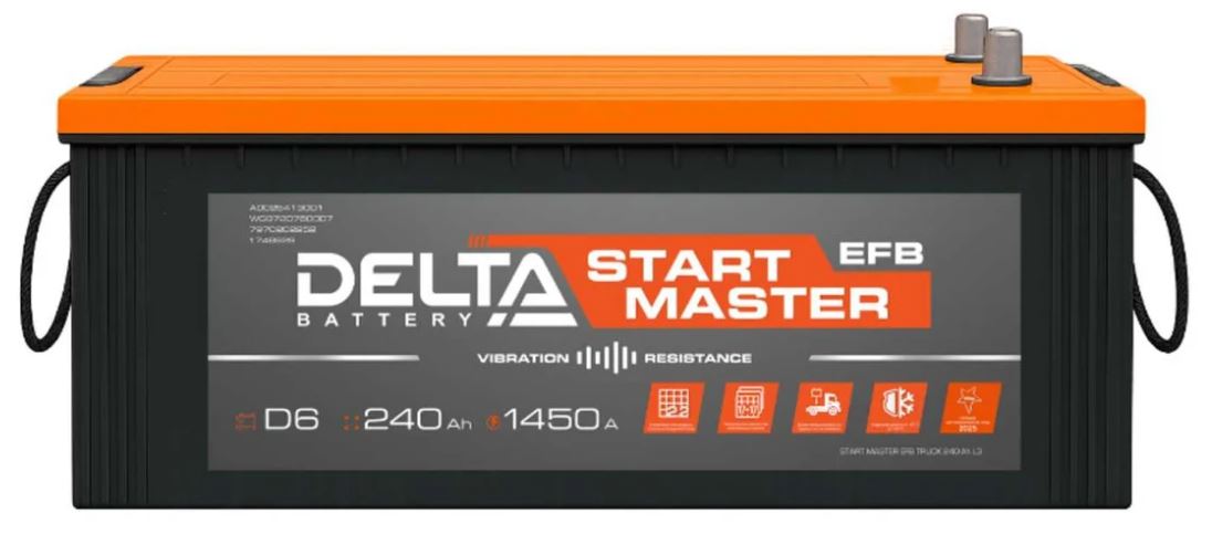 Аккумулятор Delta START MASTER EFB TRUCK 240 L3