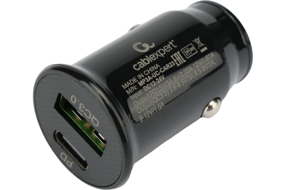 Зарядное устройство автомобильное Cablexpert MP3A-UC-CAR23