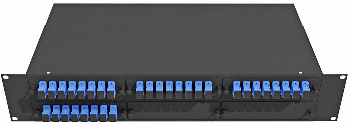 Кросс оптический стоечный TopLAN КРС-Top-2U-32SC/U-OS2-BK