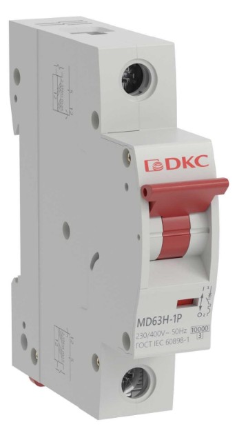 Автоматический выключатель модульный DKC MD63H-1PC63