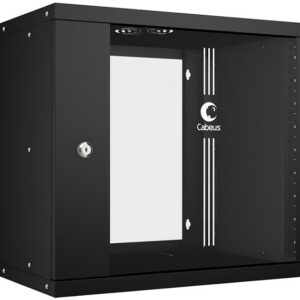 Шкаф настенный 19", 9U Cabeus WSC-05D-9U55/45-BK