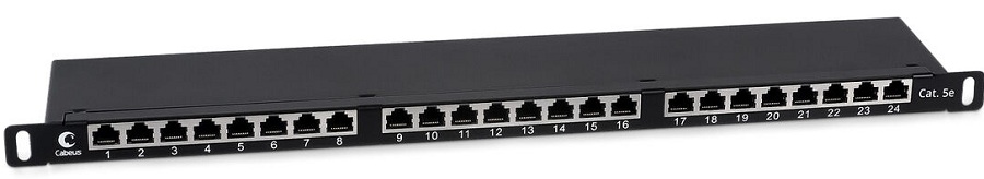 Патч-панель Cabeus PLHD-24-Cat.5e-SH-Dual-0,5U