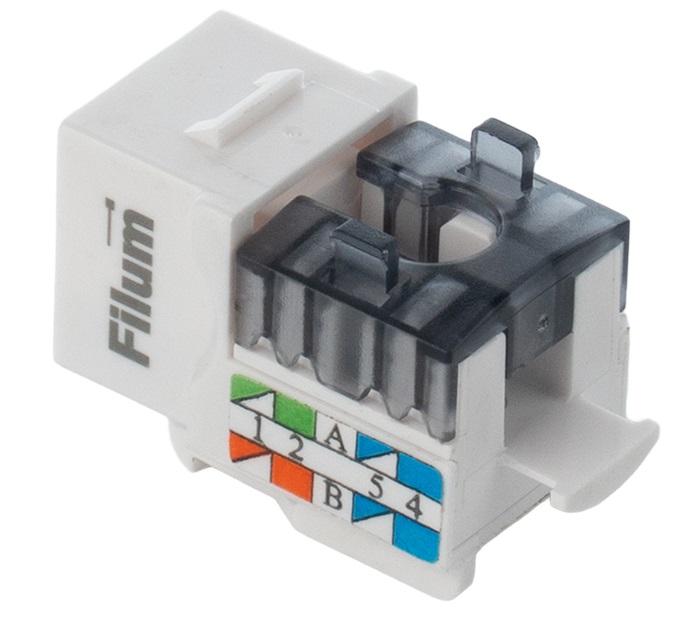 Модуль Keystone RJ45 UTP Filum FL-KJ-U5E-WT-90