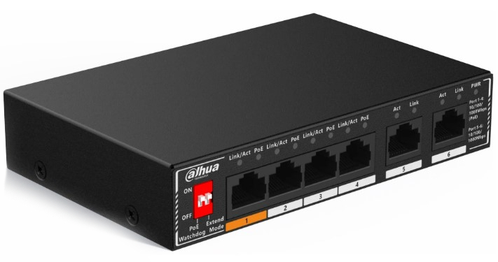 Коммутатор неуправляемый Dahua DH-SG1006P