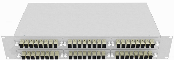 Кросс оптический стоечный TopLAN КРС-Top-2U-48SC/U-OM2-GY
