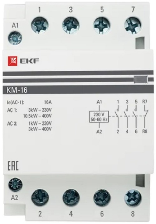 Контактор EKF km-3-16-22